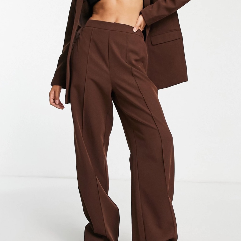 Shinestar Woman’s Tan Tailored Khaki Pleated Dress Pants Elastic Waist Band - Picture 5 of 15